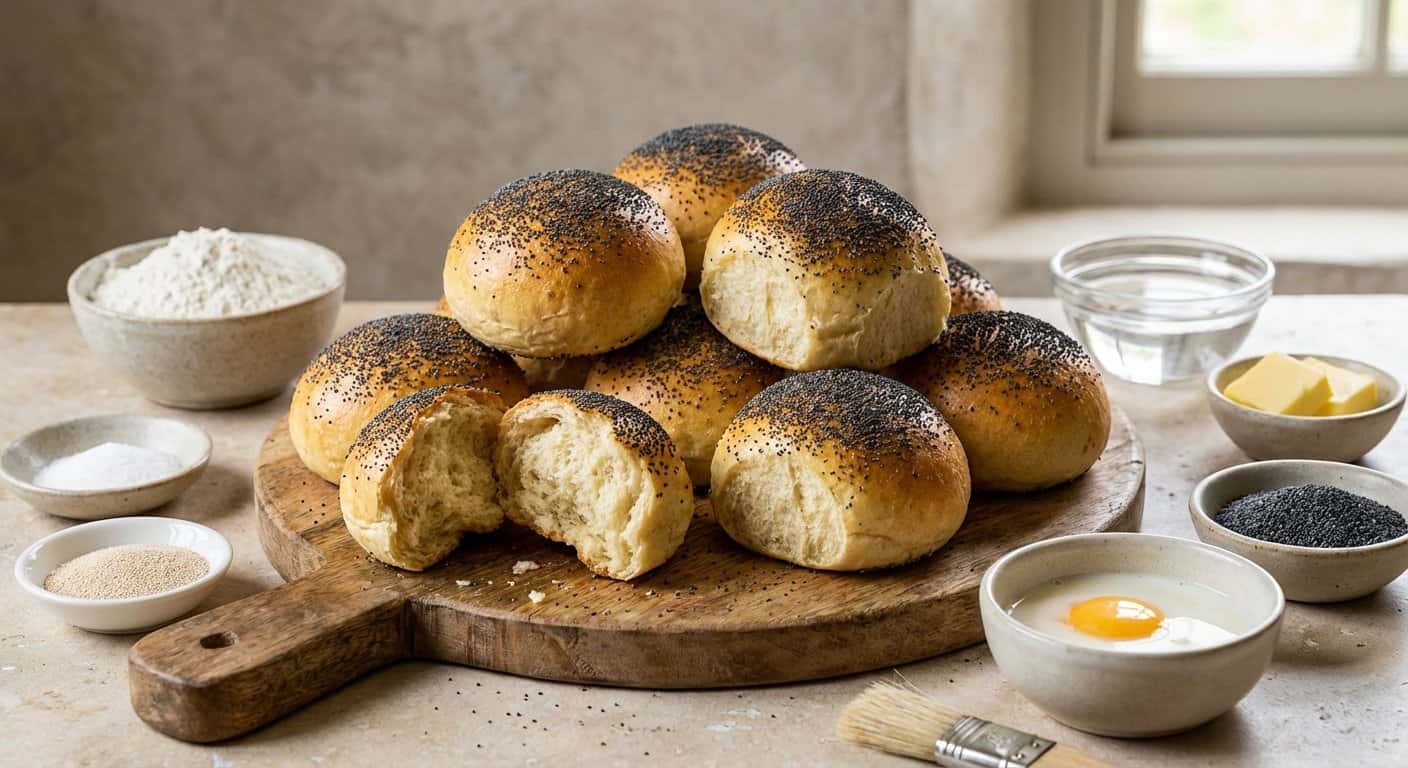 Panecillos de Harina de Trigo con Amapola