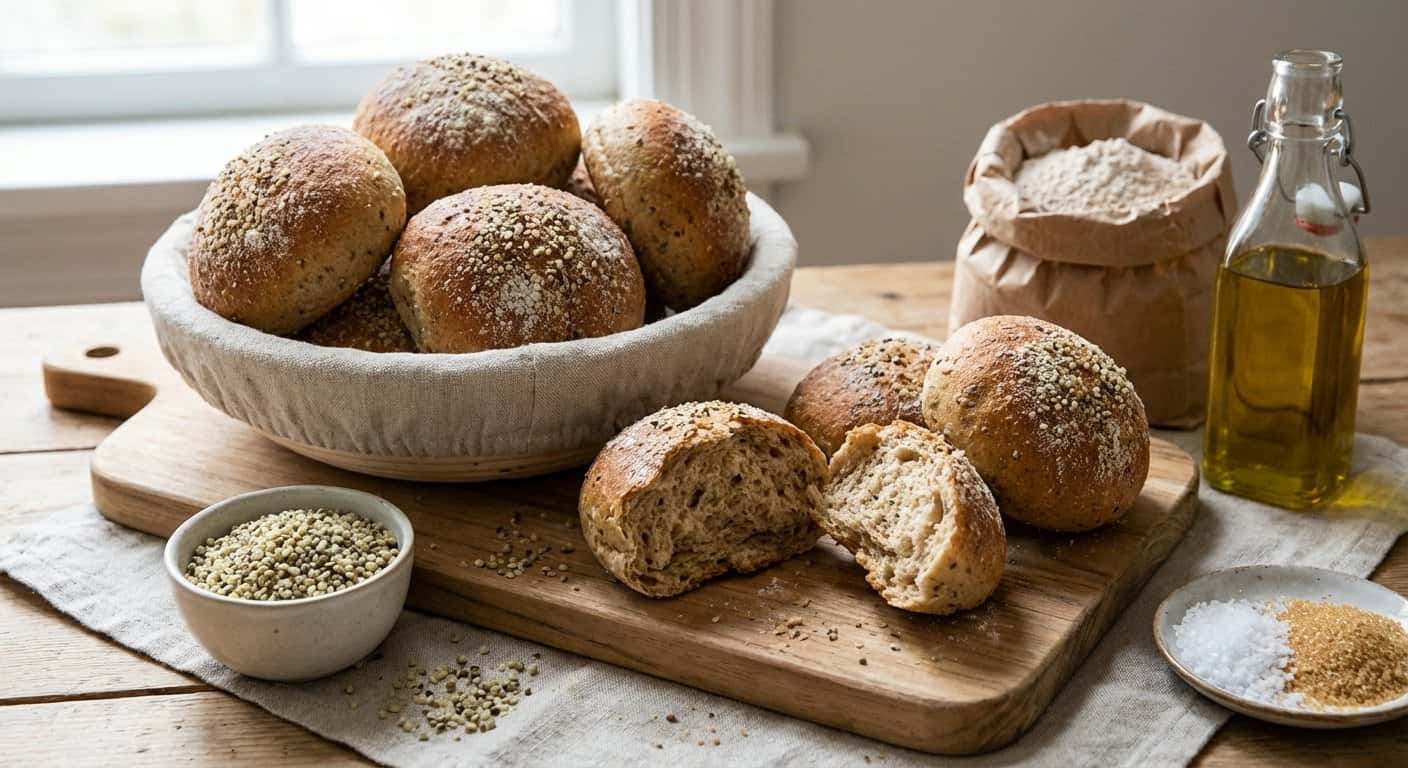 Panecillos de Harina de Trigo con Cáñamo