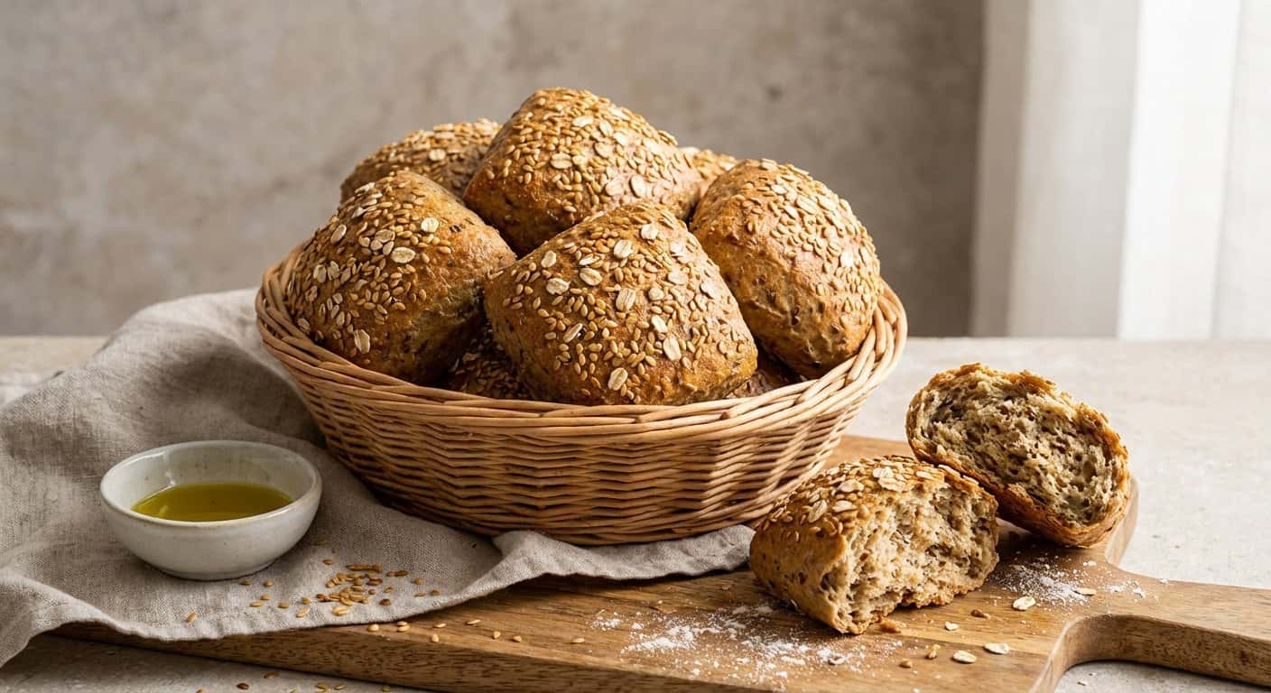 Panecillos de Harina Integral con Lino