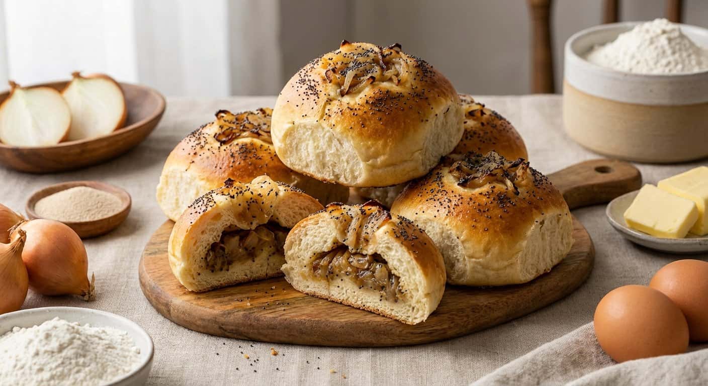 Panecillos Tradicionales con Amapola y Cebolla