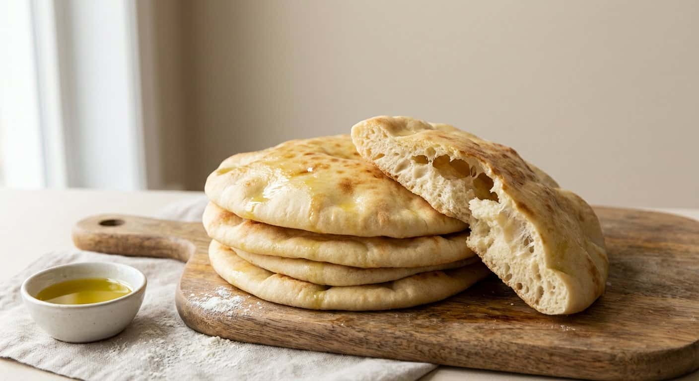 Panes Planos Árabes con Prefermento