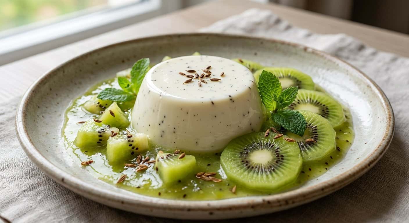 Panna Cotta de Anís con Kiwi