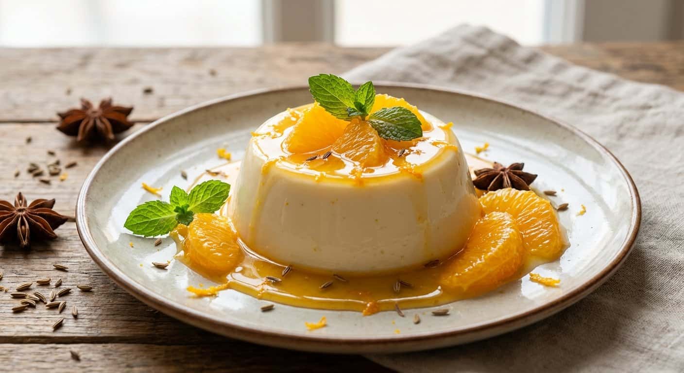 Panna Cotta de Anís con Naranja