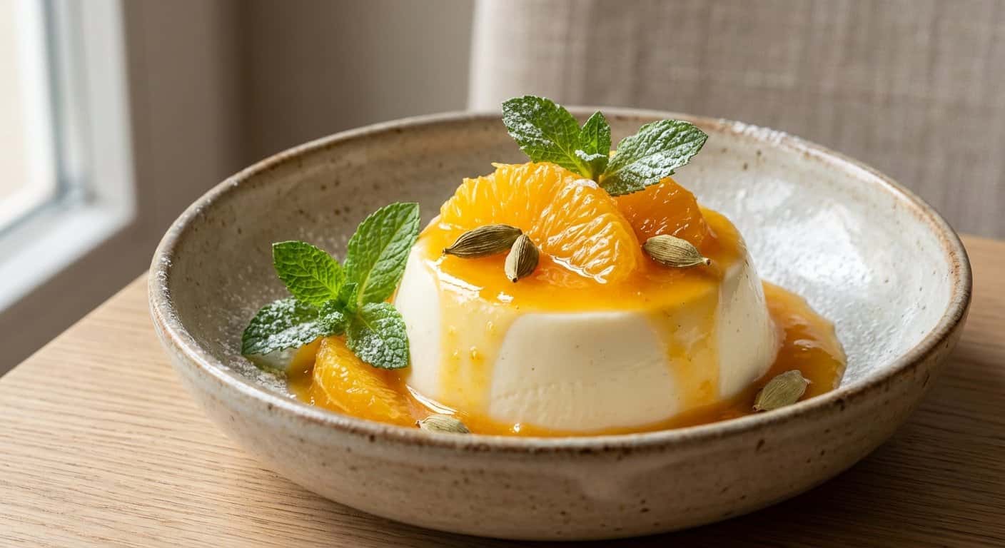 Panna Cotta de Cardamomo con Naranja
