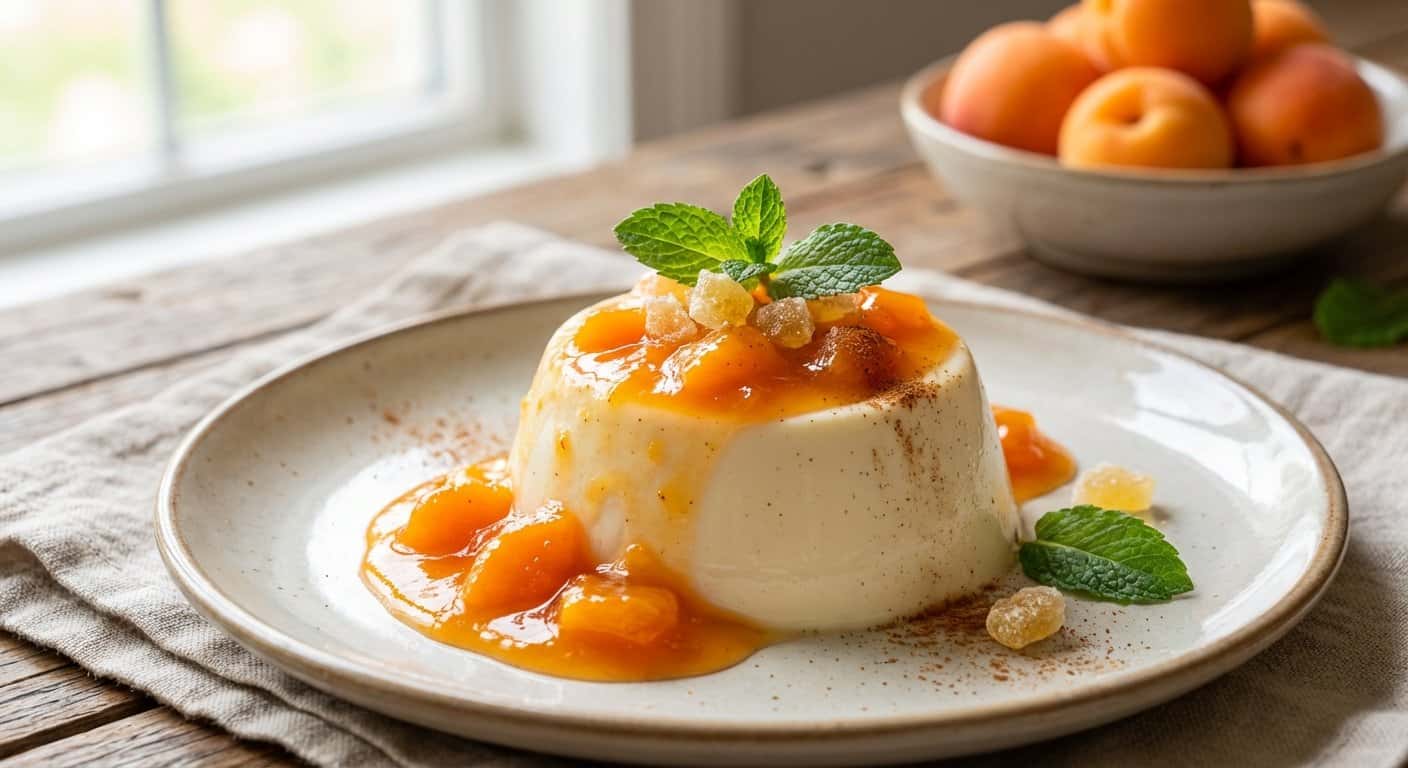 Panna Cotta de Jengibre con Albaricoque
