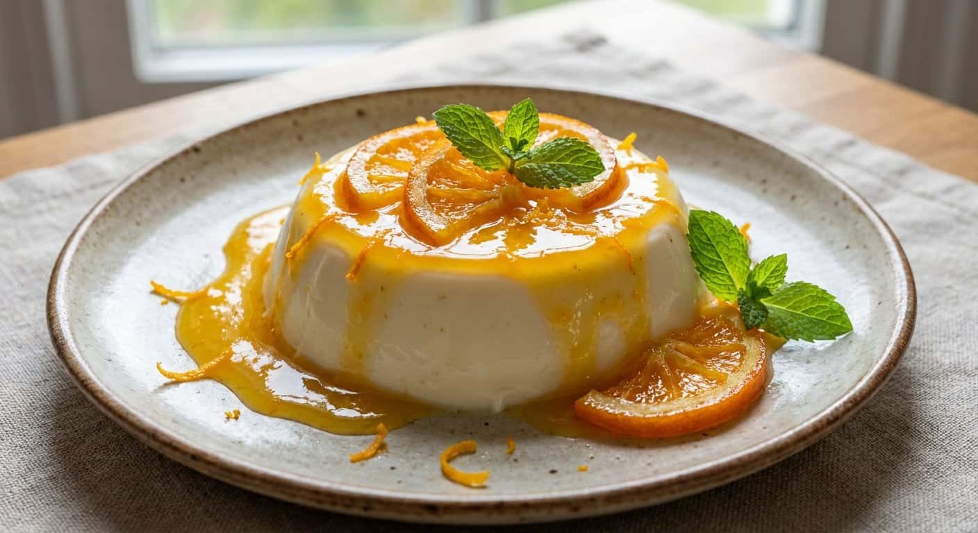Panna Cotta de Jengibre con Naranja