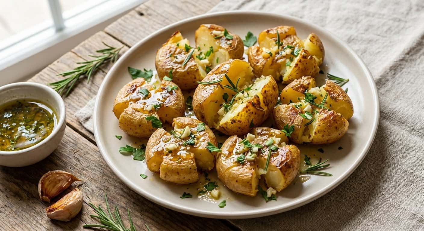 Patatas al horno con vinagreta