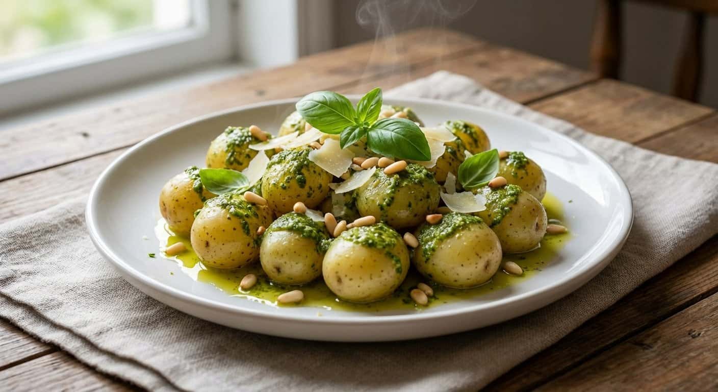 Patatas al Vapor con Pesto