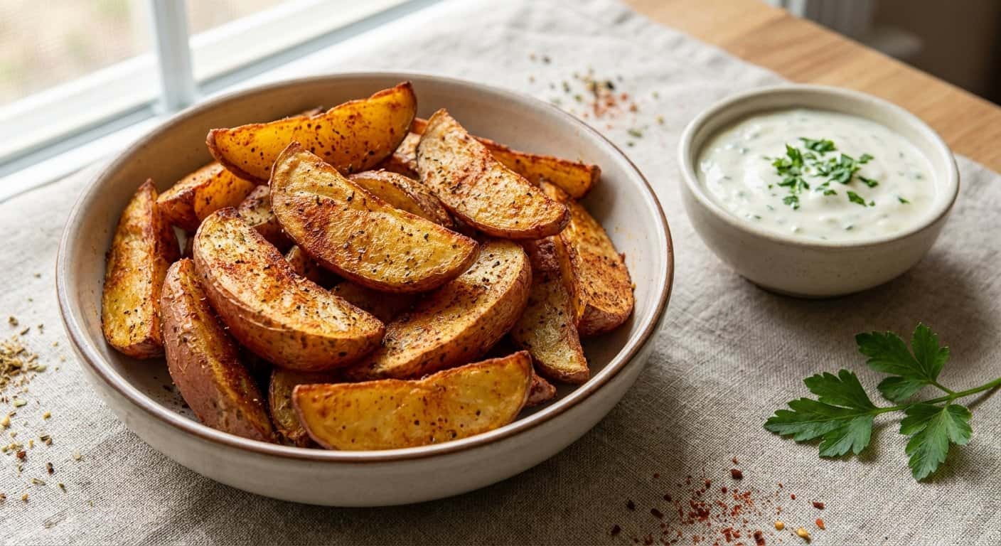 Patatas Especiadas con Salsa de Ajo