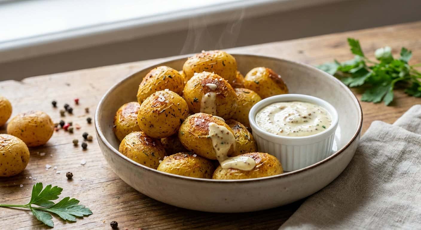 Patatas Especiadas con Salsa de Mostaza