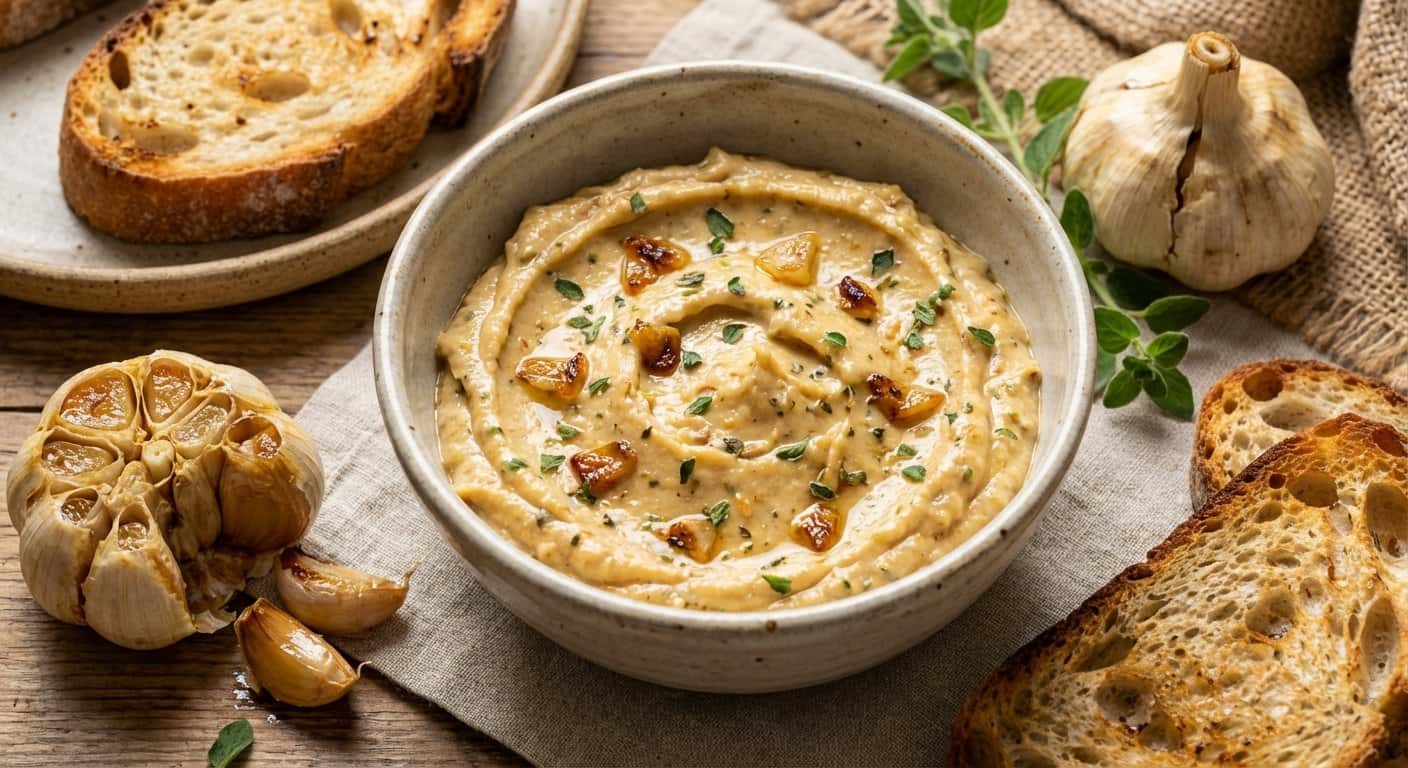 Paté de Ajo Asado con Orégano