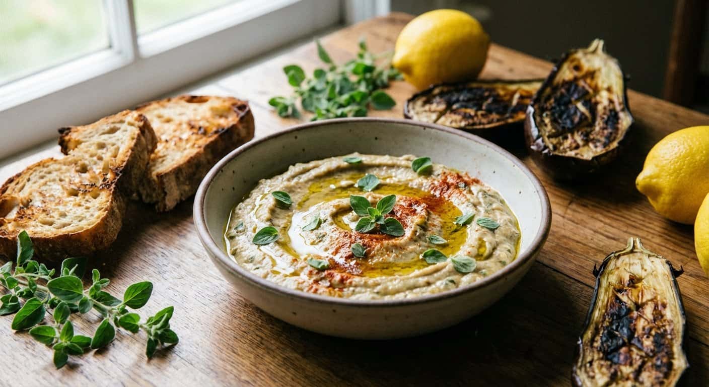 Paté de Berenjena Asada con Orégano