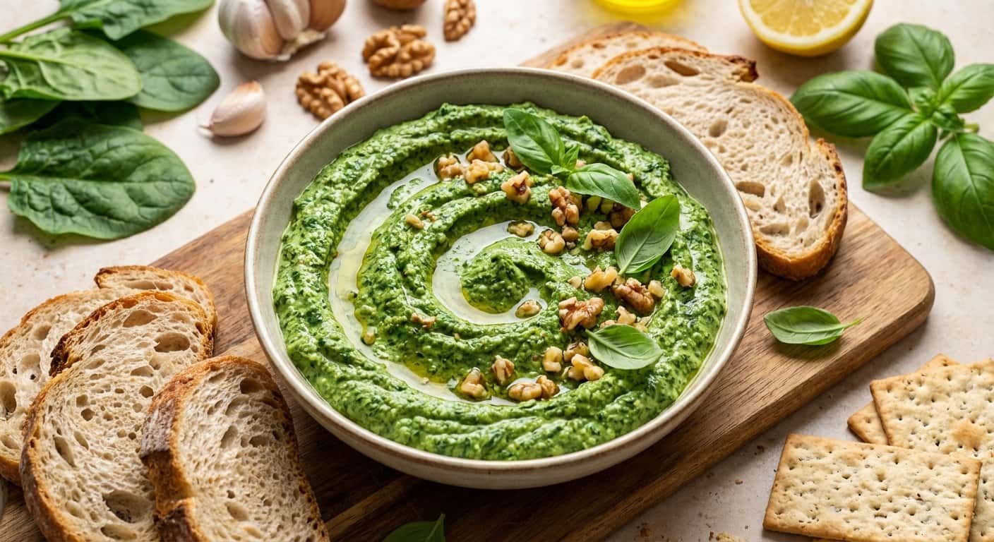 Paté de Espinacas Asada con Albahaca