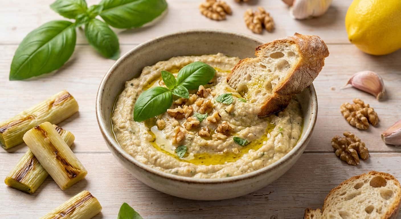 Paté de Puerro Asado con Albahaca