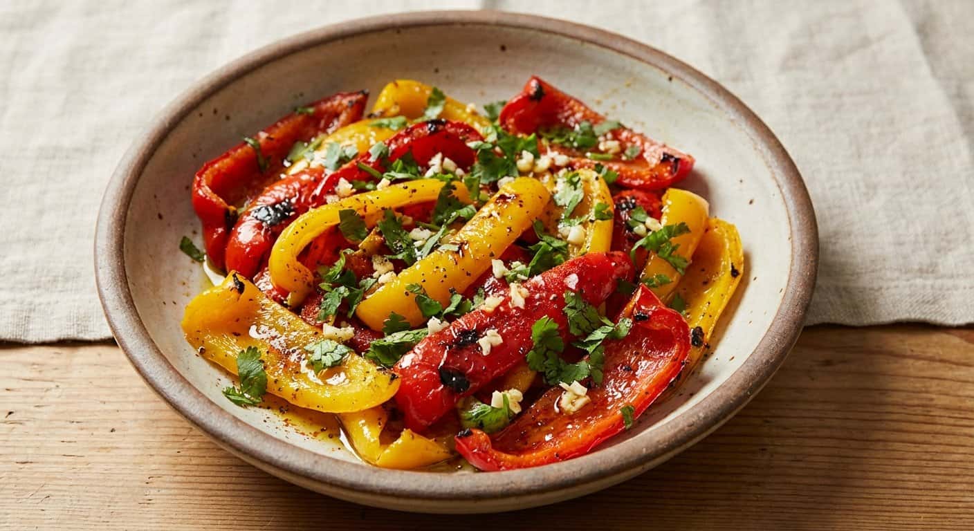 Pimientos Asados con Cilantro