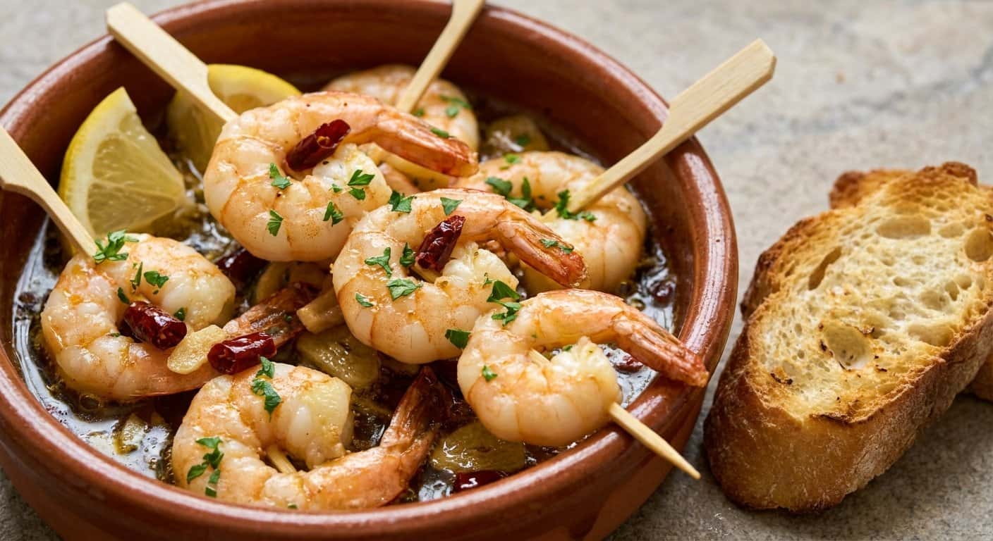 Pinchos de Gambas al Ajillo
