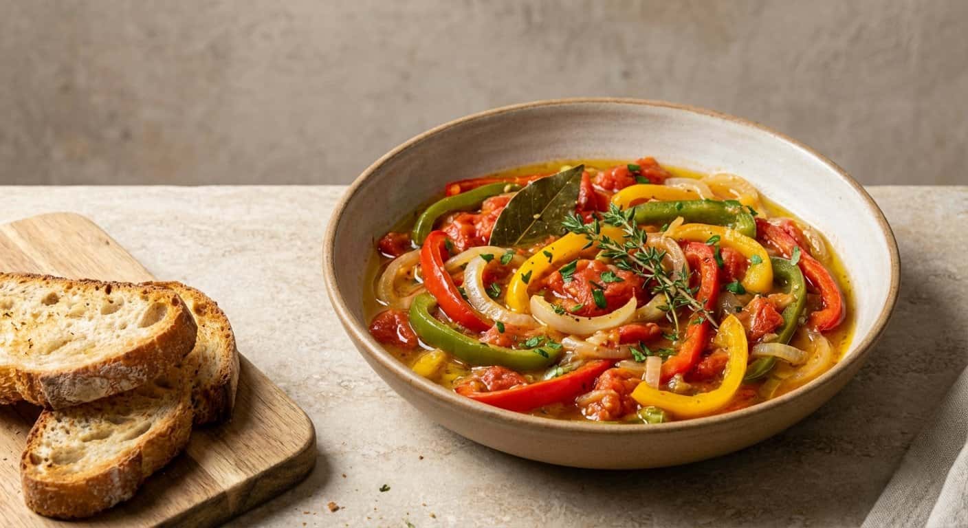 Piperade Lionés con Mostaza