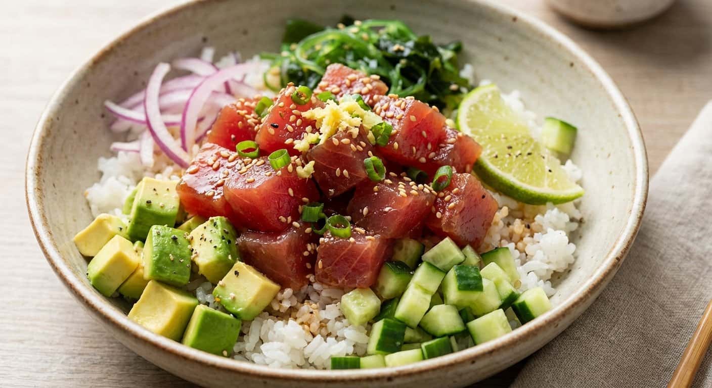 Poke Hawaiano de Atún