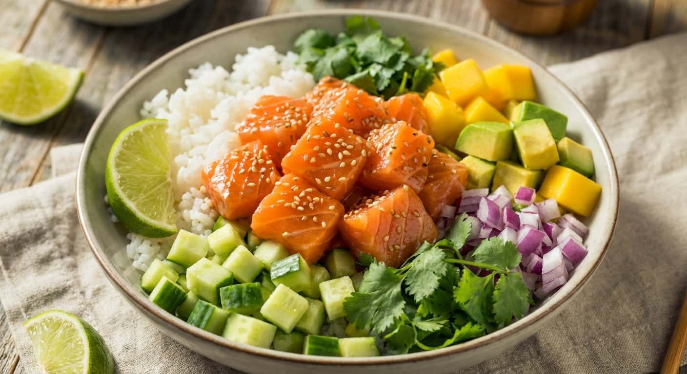 Poke Japonés de Salmón