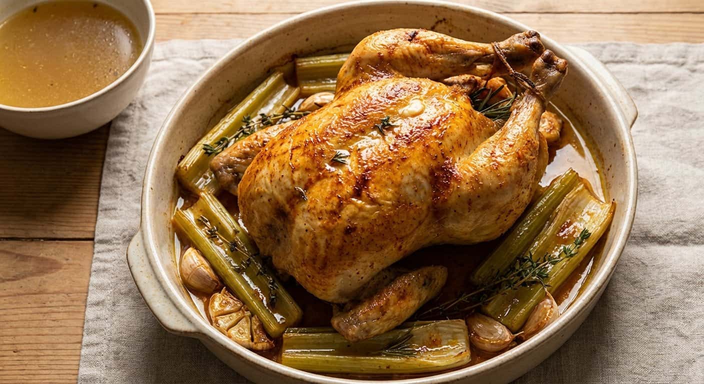 Pollo al Horno con Apio y Especias Suaves