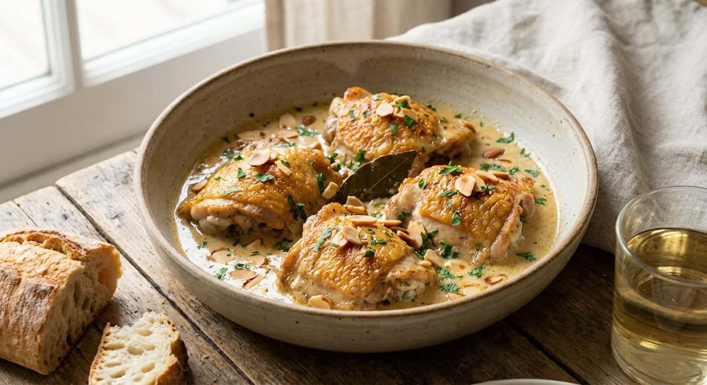 Pollo en Salsa de Almendras