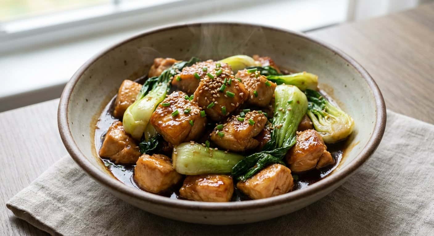 Pollo Fujian con Vinagre Negro y Col China