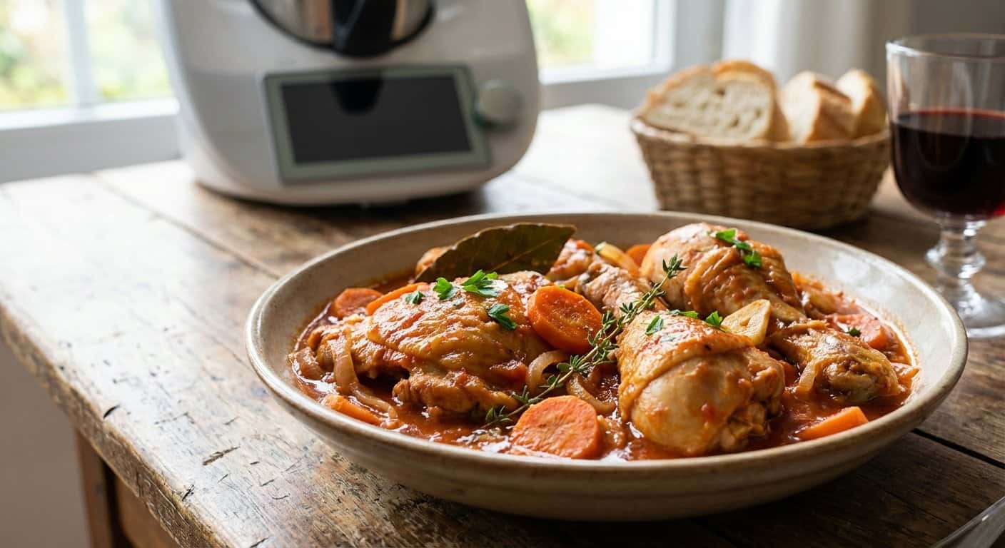 Pollo Guisado con Zanahoria y Salsa de Tomate en Thermomix