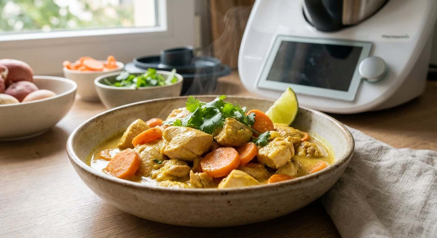 Pollo Ligero con Zanahoria y Salsa de Coco en Thermomix