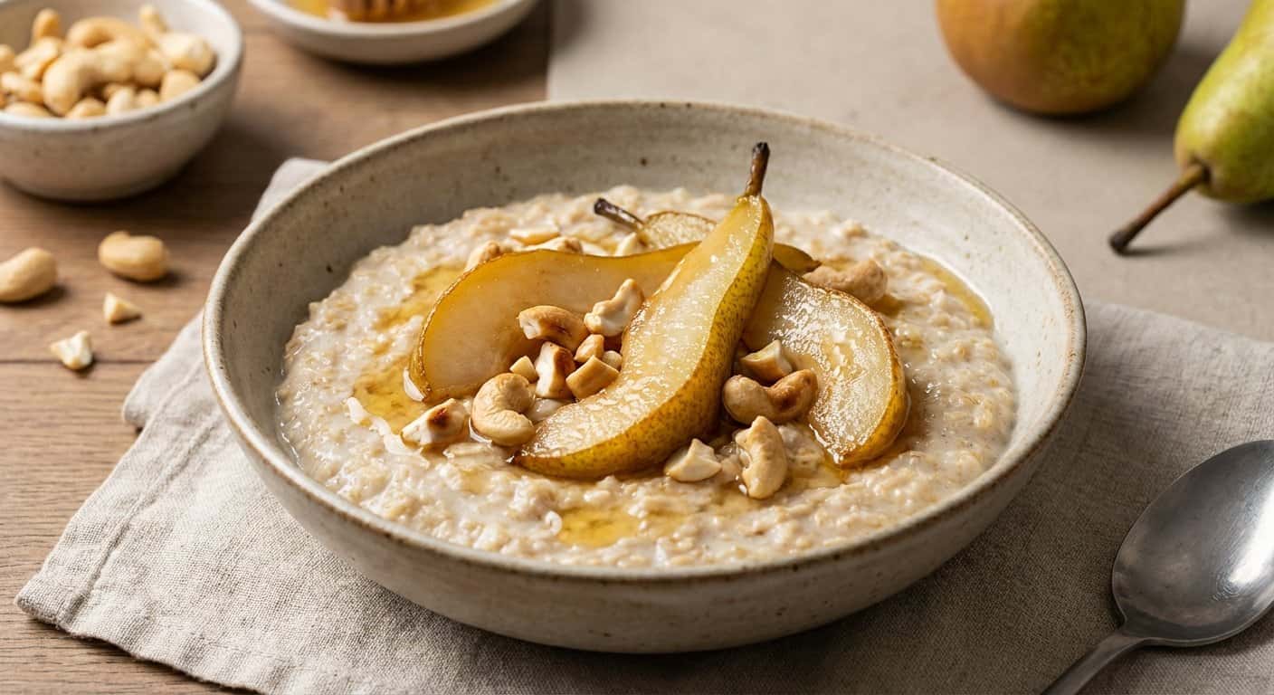 Porridge de Avena con Pera y Anacardo