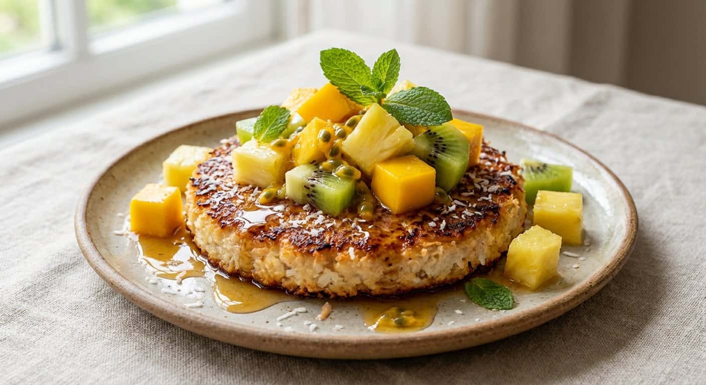 Postre de Coco a la Plancha con Proteína