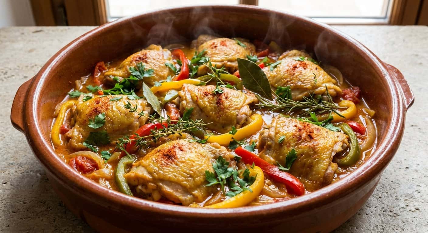 Poulet Basquaise Alsaciano con Hierbas