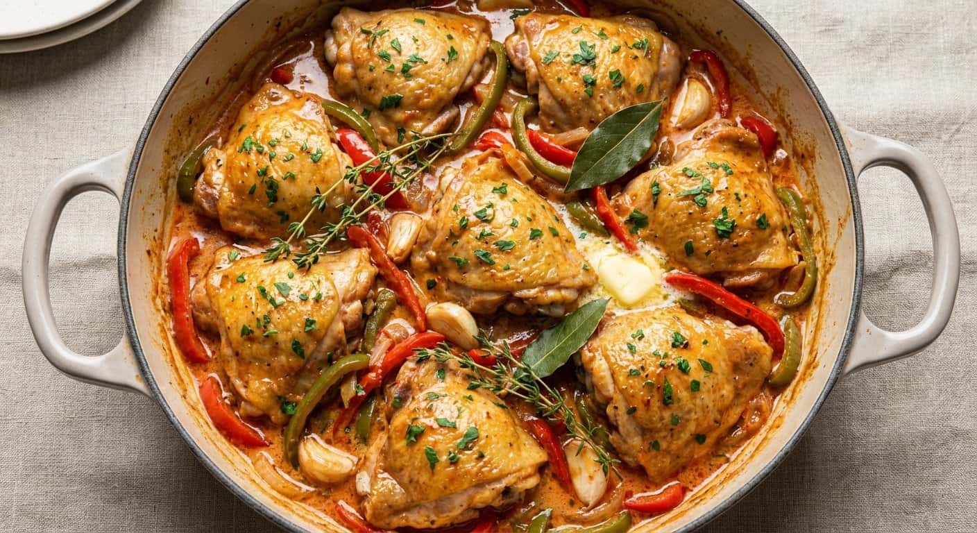 Poulet Basquaise Normando con Ajo