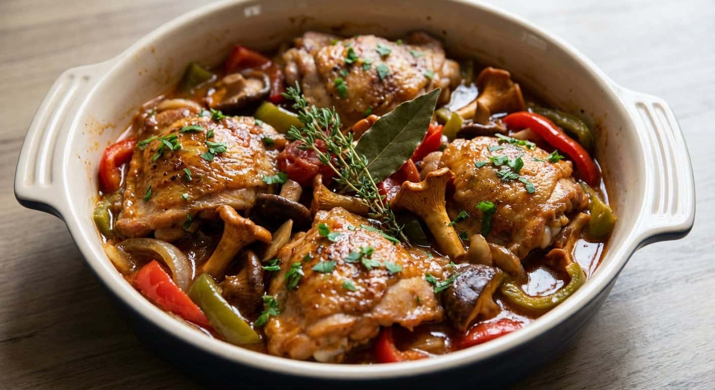 Poulet Basquaise Parisino con Setas