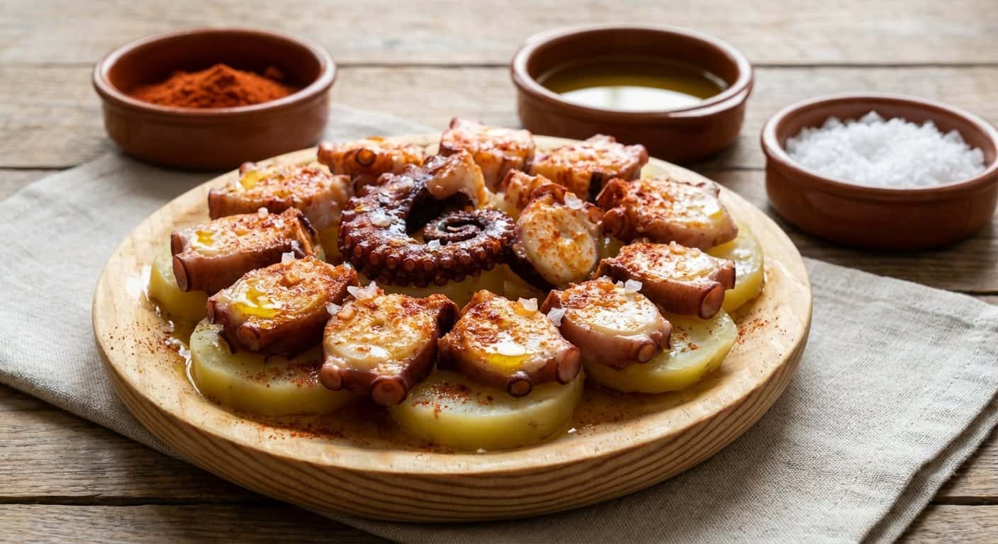 Pulpo a la Gallega con Pimentón y Aceite de Oliva