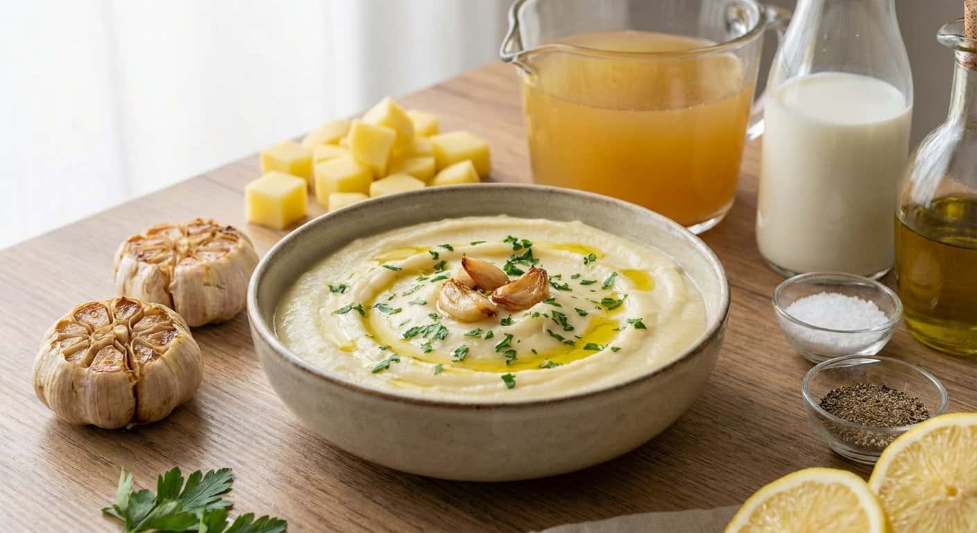 Puré de Ajo Ligero en Thermomix