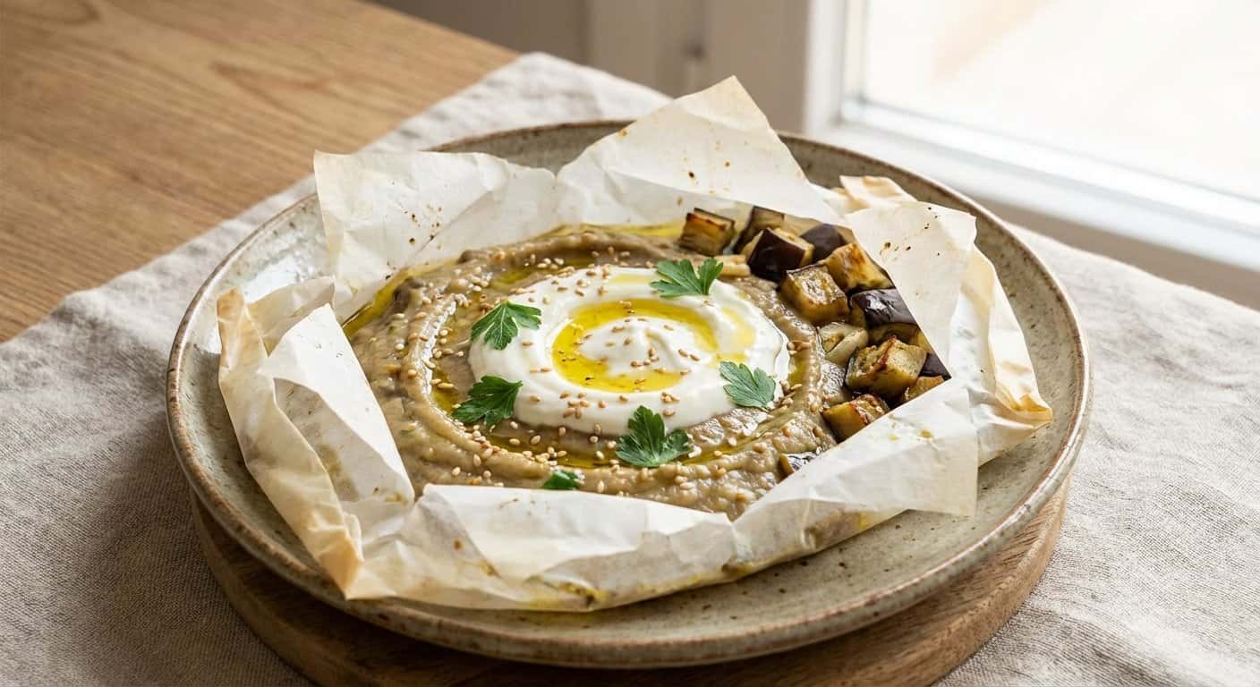 Puré de Berenjena en Papillote al Thermomix