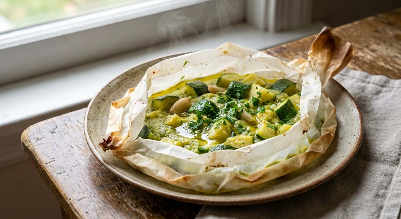 Puré de Calabacín en Papillote en Thermomix