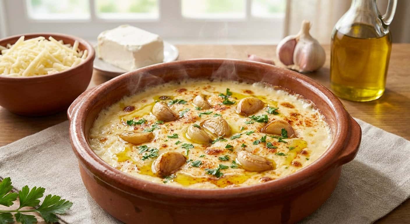 Queso al Ajillo Bajo en Carbohidratos