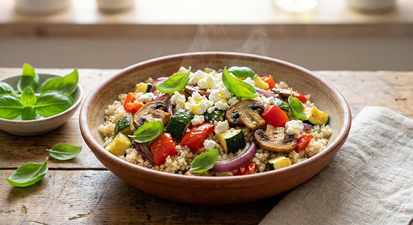Quinoa con Verduras y Albahaca
