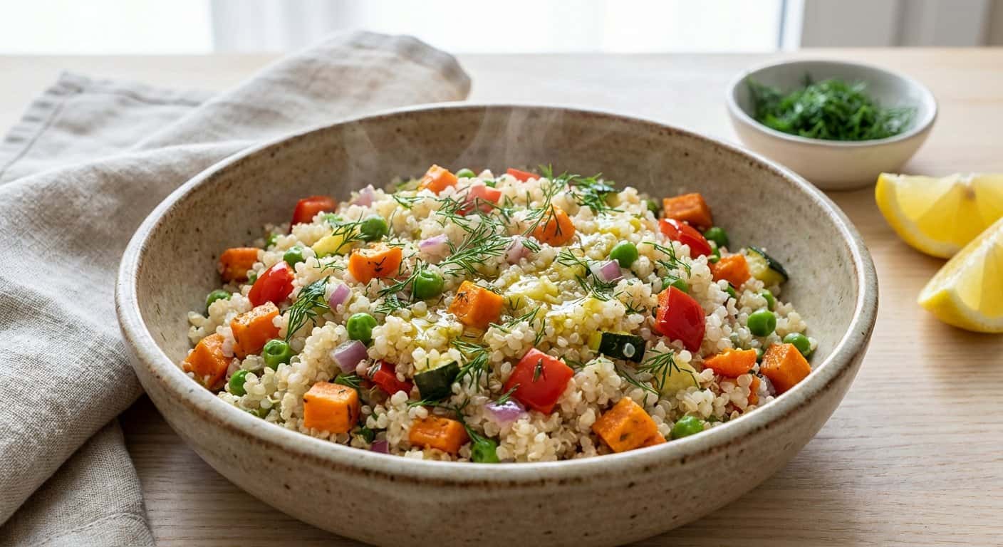 Quinoa con Verduras y Eneldo