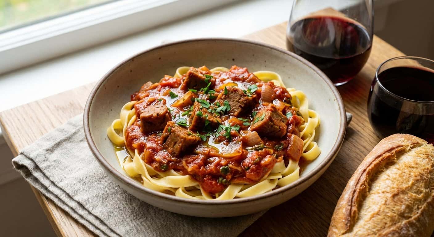 Ragú de Seitán con Tomate