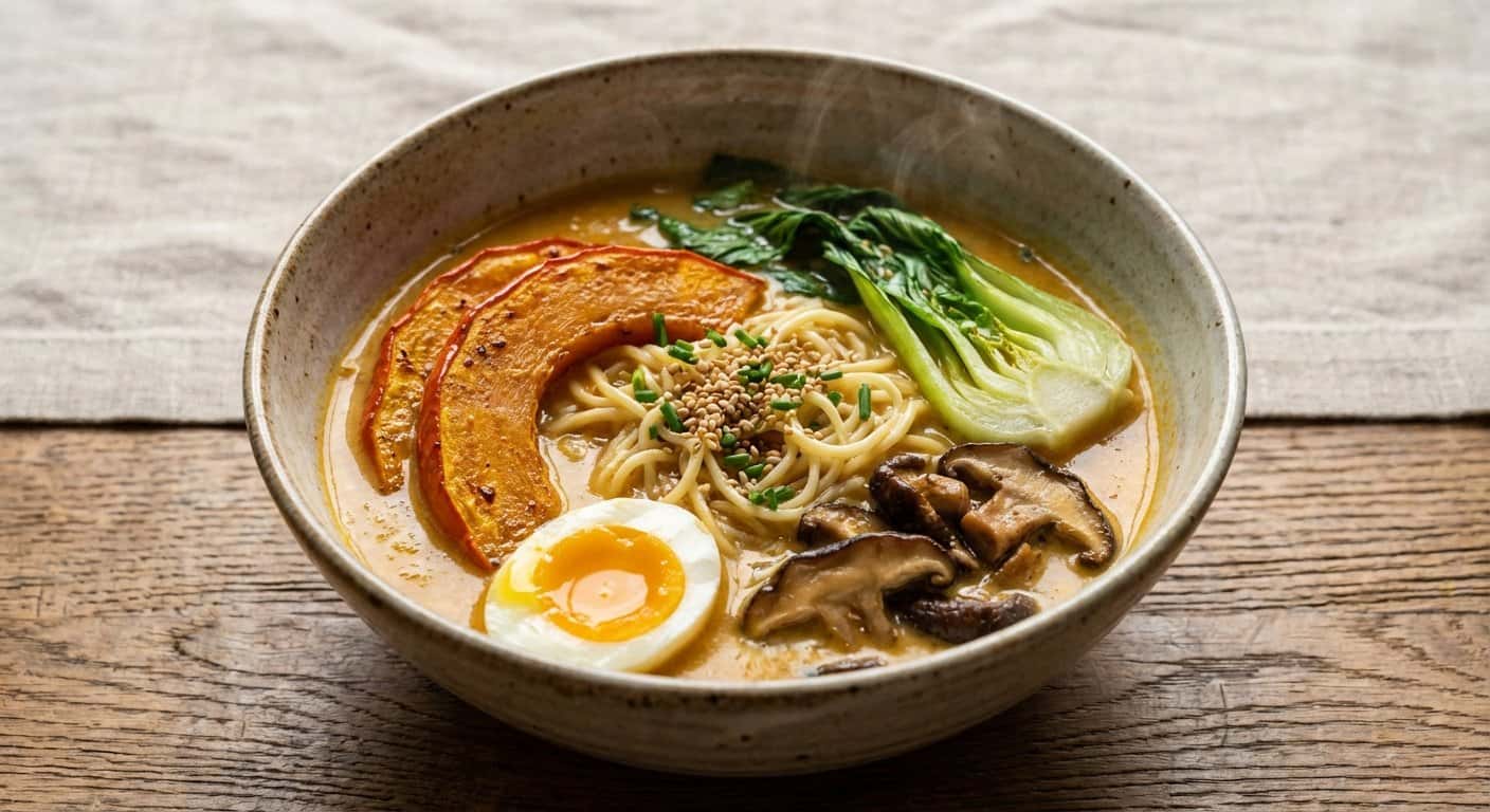 Ramen Miso de Calabaza con Col China