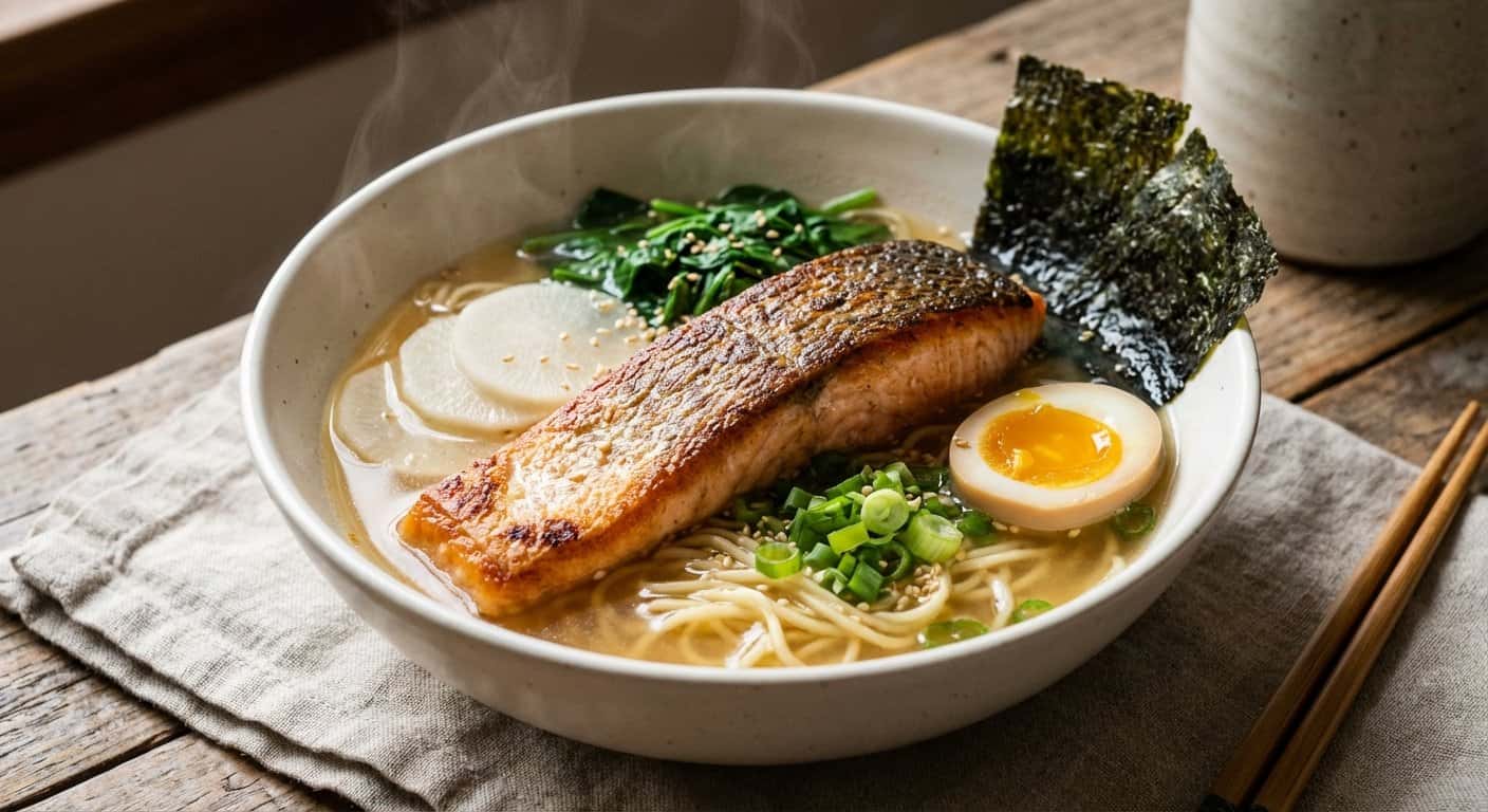 Ramen Yuzu de Salmón con Daikon