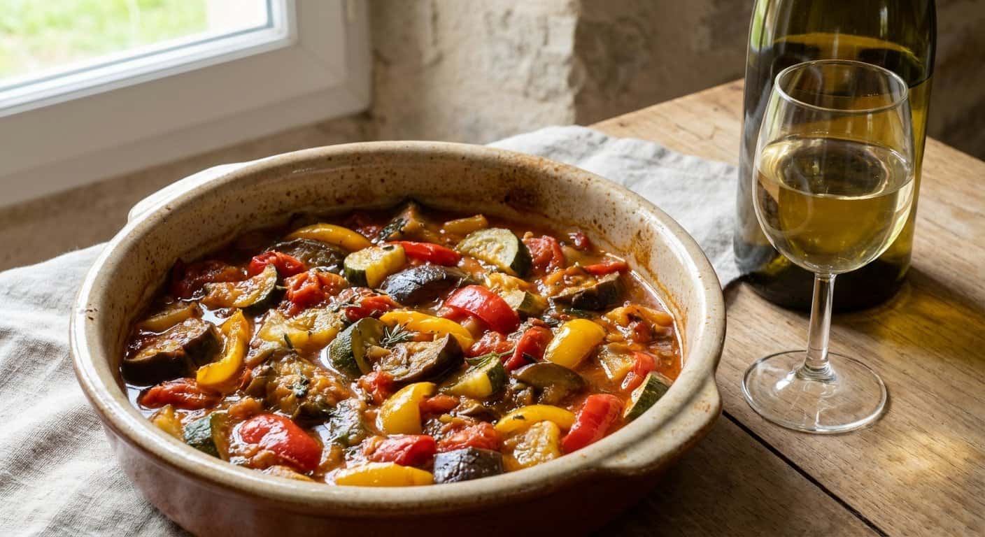 Ratatouille Bretón con Vino Blanco