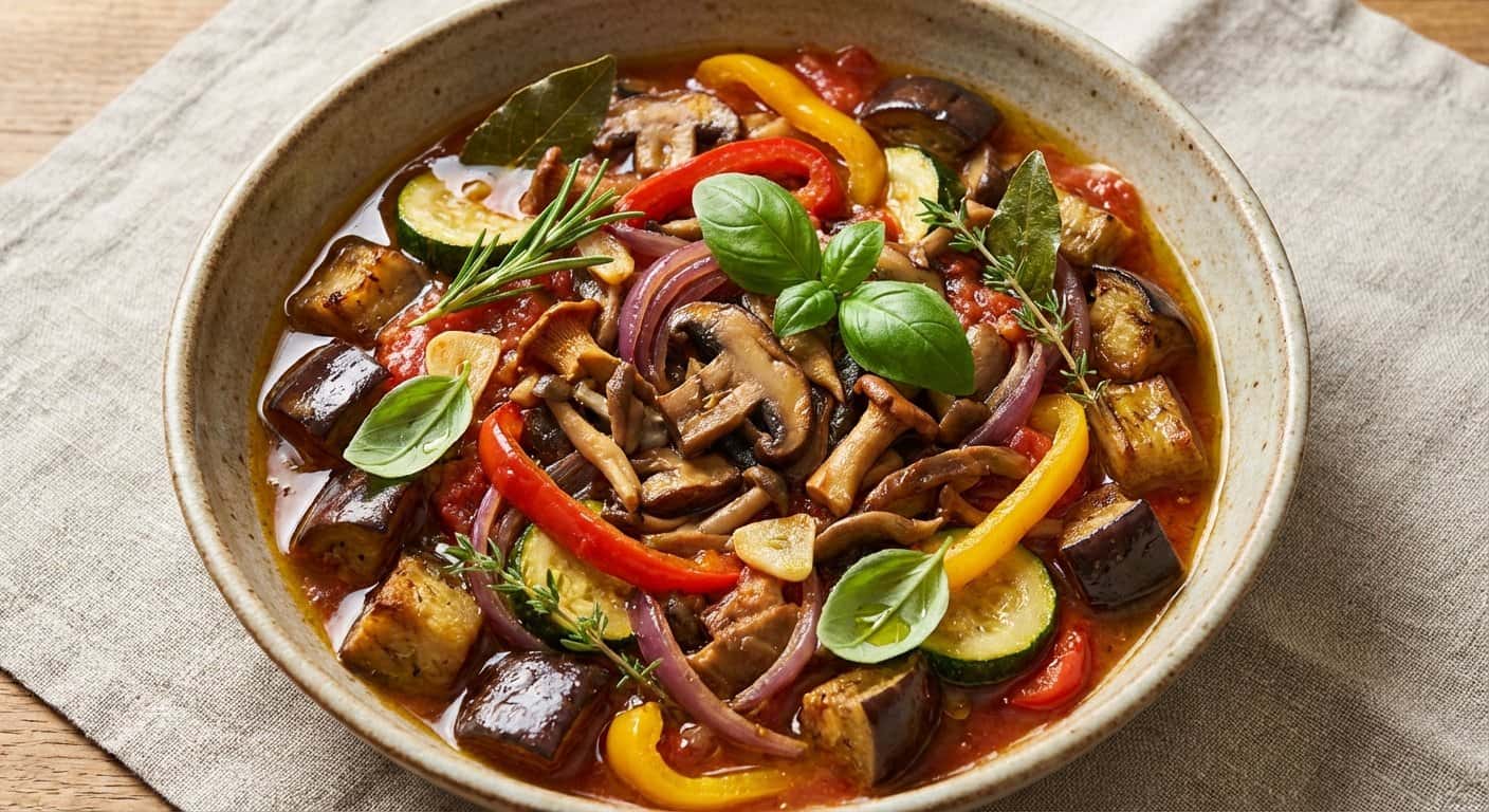 Ratatouille Lionés con Setas