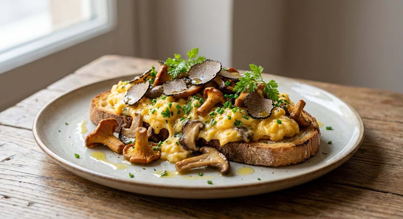 Revuelto de Setas y Trufa con Finas Hierbas