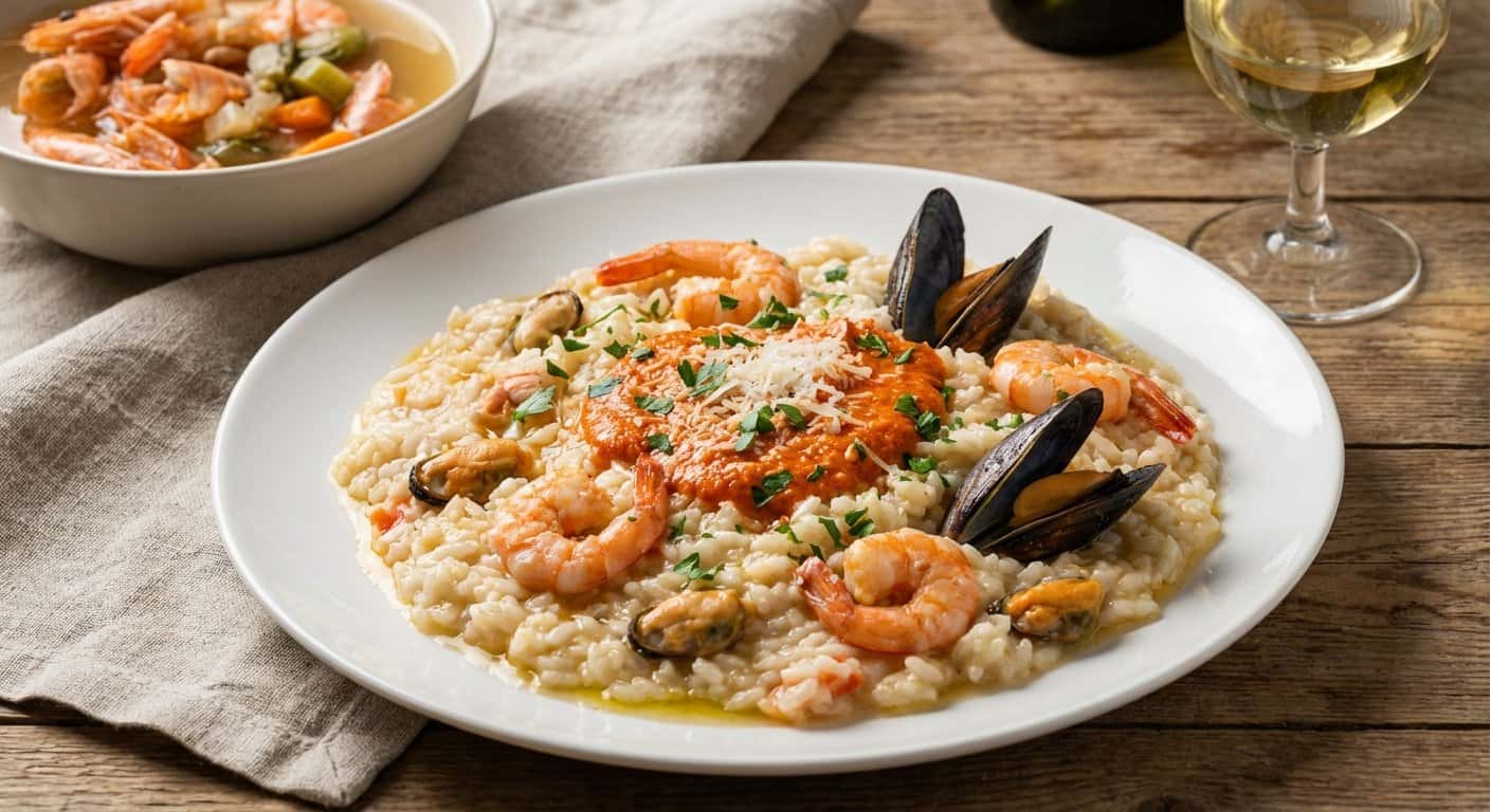 Risotto de Marisco con Coral de Gamba