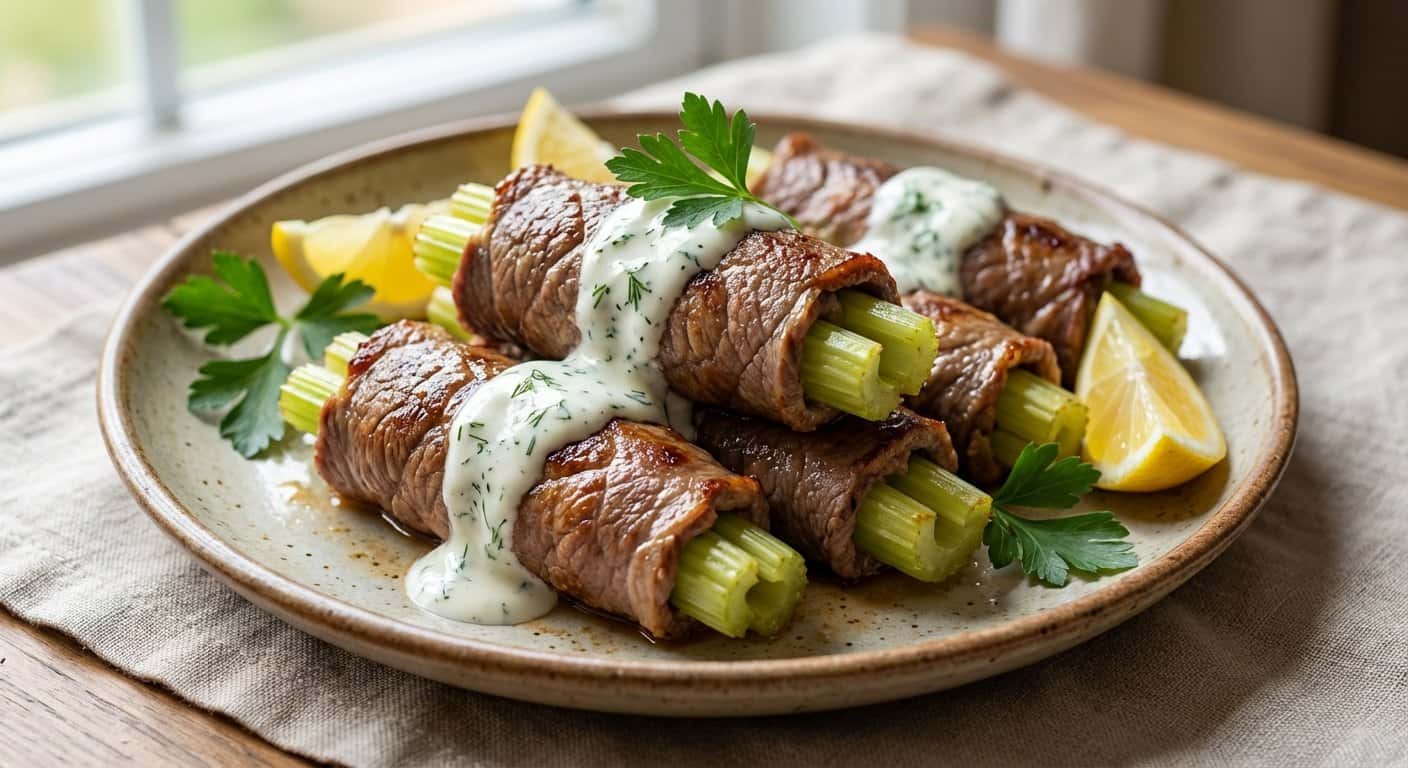 Rollitos de Ternera Rellenos de Apio