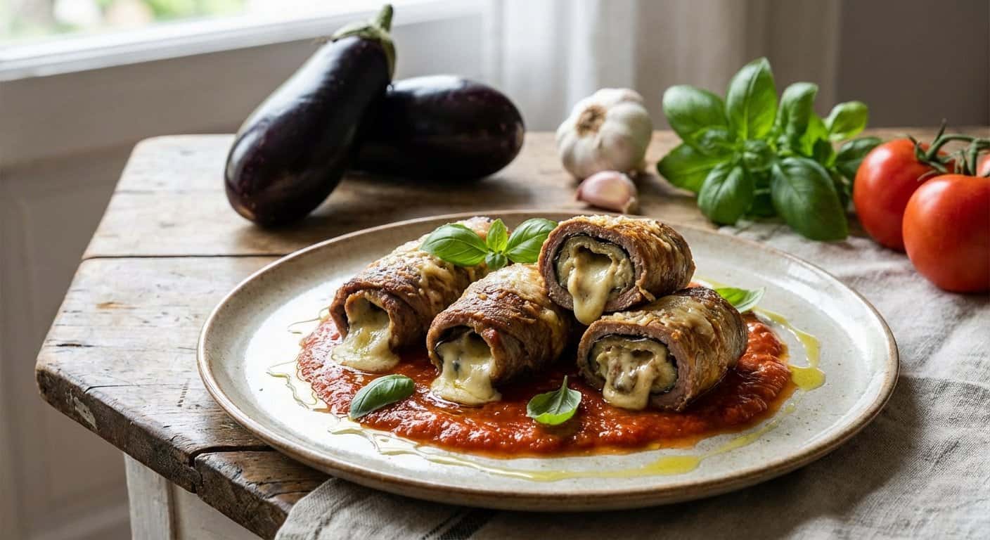 Rollitos de Ternera Rellenos de Berenjena