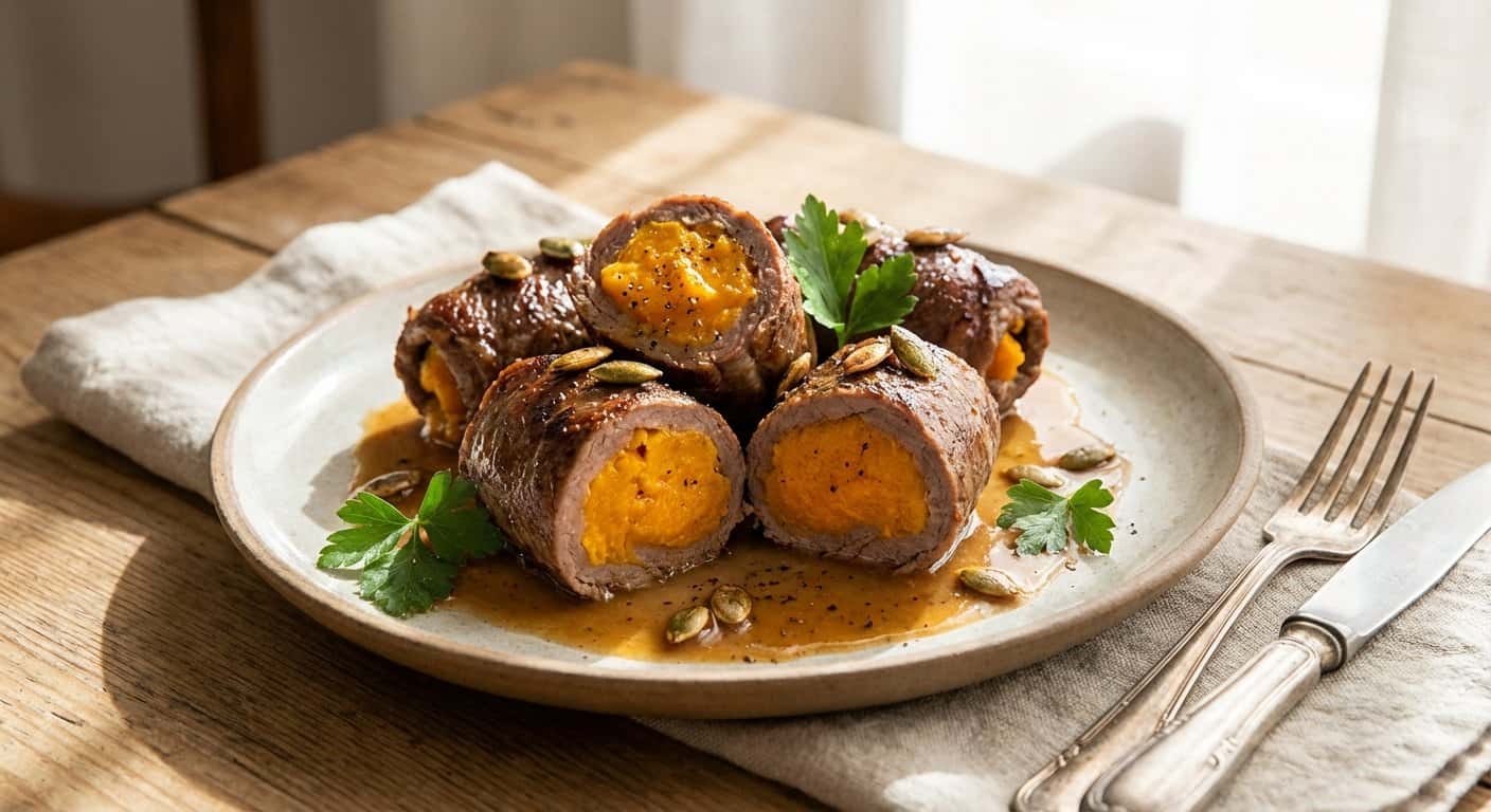 Rollitos de Ternera Rellenos de Calabaza